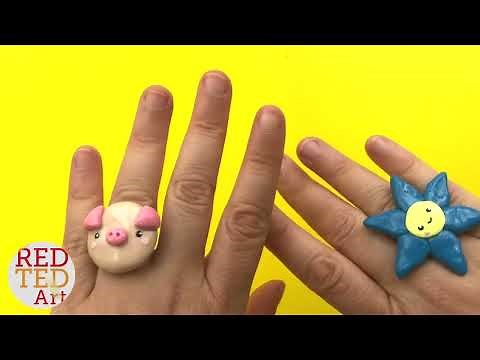 DIY Piggy Ring - How to make a Polymer Clay Pig Ring