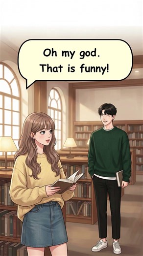 Learn a funny English pick-up line! This easy A1-A2 conversation happens in a library.