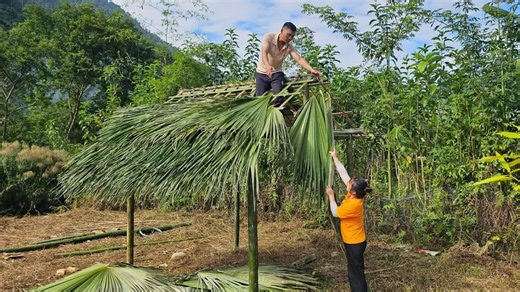 Linh and Duong's small bamboo house was almost completed, the meal was simple but peaceful.Happiness | Love baby | Facebook