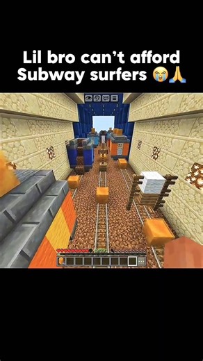 Subway surfers in Minecraft 🚇 #minecraft #music #subwaysurfers #mha #bhaiya
