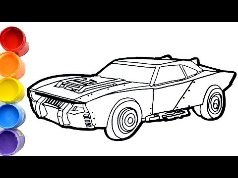 🔴🔴How to draw BATMOBILE - THE BATMAN new movie