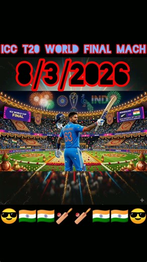ICC T20 WORLD FINAL MACH FOR 8/3/2026🏏🇮🇳 #iccworldcup20237#worldcup