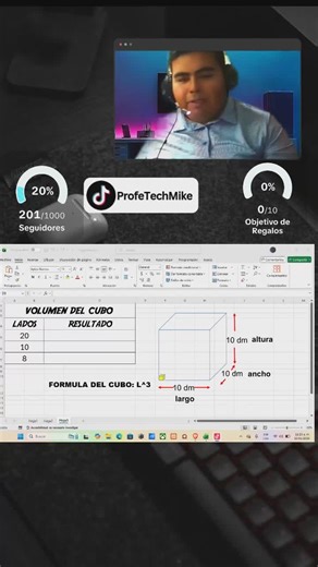 ¿Calculas el volumen a mano? 🤔 ¡Usa Excel! 🧊🚀¡Geometría nivel PRO! 📐💻 Te enseño a calcular el volumen del cubo en Excel para tus proyectos de innovación. ¡La ofimática profesional es tu mejor aliada! 📈✨ #ProfeTechMike #ExcelTutorial #Matematicas #AprendeEnTikTok #Ingenieria