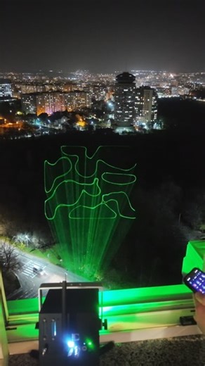 LaserCube • Laser Projector by Wicked Lasers on Instagram: "Start the rave and make the world your canvas for party visuals! #lasercube #rave #lasershow"