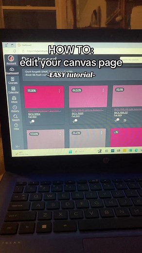 As requested!! making another video now!! #canvas #collegelife #canvascustonization #canvasextensions #tasksforcanvas #howtoeditmycanvas #editingcanvas #canvasaccount #canvasedits