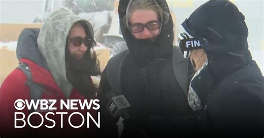 Boston University students trudge through nor'easter to get Dunkin'