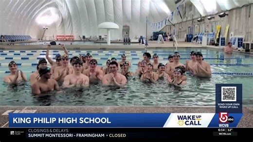 Wake up call from King Philip High School swim team