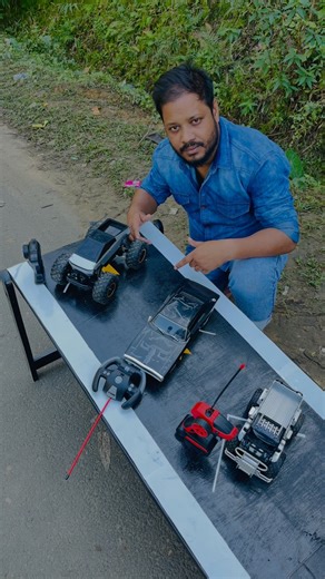 Remote control 3 monster rock car unboxing & ramp race winner. #remotecontrol #shorts #rc