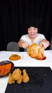 155K views · 2.6K reactions | Secret Hole Chicken Prank  Beggar Steals the King’s Giant Fried Chicken  #mukbang #먹방 #funny | HUBA 후바 | Facebook
