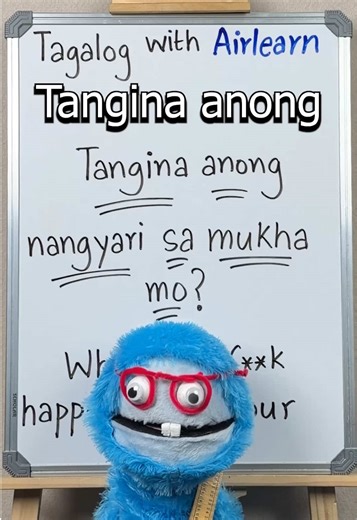 Say THIS in Tagalog when something is wrong with their face 👀 #tagalog #learntagalog #filipino #languagelearning #airlearn