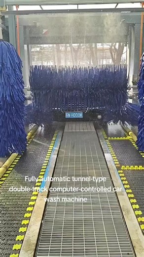 Fully automatic tunnel-type double-track computer-controlled car wash machine#buswashing #carwashing #carwash #buswash