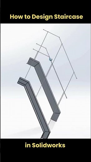 How to Design Staircase in Solidworks #solidworks #shorts