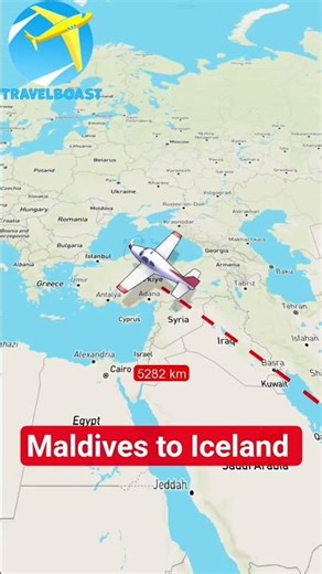 Maldives To Iceland Travel journey #ytshort #viralshort #trendingshorts