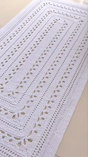 Tapete passadeira retangular em crochê, passo a passo Samuel Muleke Artesão