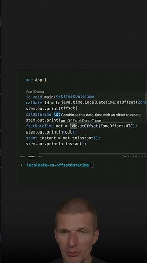 From LocalDate and LocalDateTime over OffsetDateTime to Instant #java #shorts #coding #airhacks