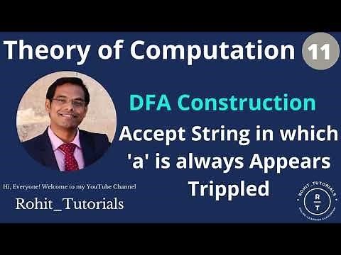 Lect-11: DFA Example | String in which 'a' is Always Appears Trippled | Theory of Computation (TOC)