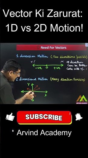 ➡️ Vector Ki Zarurat 1D vs 2D Motion! | Class 11 😱 The Hidden Secret