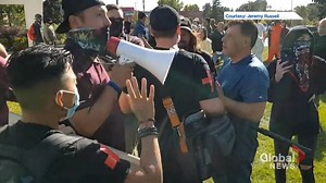 RCMP investigating after violent clash at Red Deer anti-racism protest