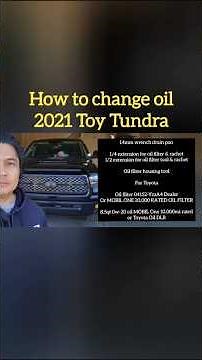How to change oil on a 2007 - 2021 Toyota Tundra V8 #machinemods