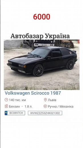 Volkswagen Scirocco 1987