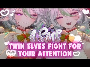 Needy Twin Elves Fight For Your Attention【Intense inaudible whispering | Ear Massages | Ear Blowing】