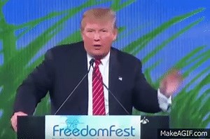 Donald Trump Says "Bye-Bye" on Make a GIF
