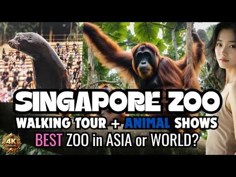(Paid) singapore ZOO Walk & BEST Animal Shows | 4K Singapore Walking Tour