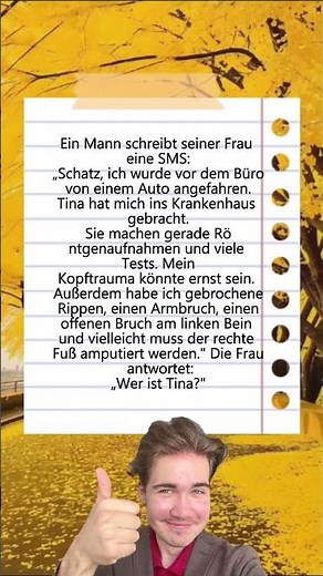 🔥 *Wer ist Tina?!* 🔥#witzdestages #deutscherwitz #ehe #beziehungshumor #frauenlogik #viral #lustig