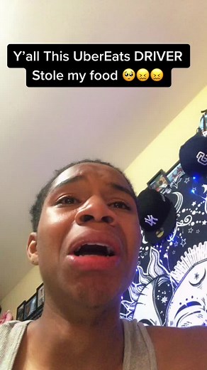 UberEats Driver Eating Stolen Food Meme