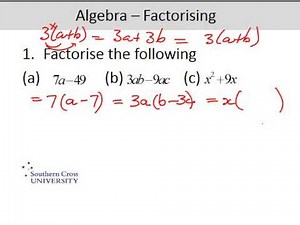 Factorising
