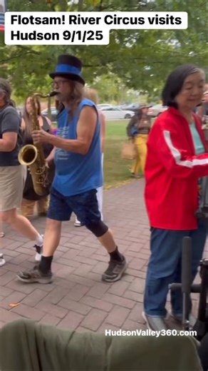 From the Flotsam! River Circus performance 9/1 in Hudson, NY. Next performances are set for 9/2 in Saugerties and 9/3 in Kingston. | Register-Star