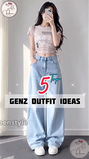 💯5 top Genz Outfit Ideas🤏💸😏 #farheenstyle #trending #shorts #shortsfeed #viral #shortsviral #trend