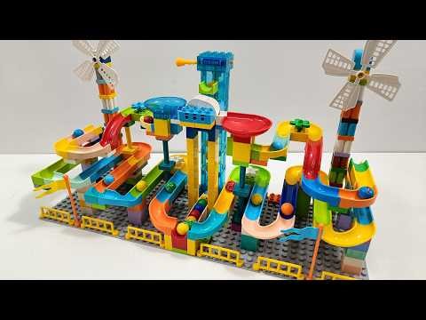 🔥 INSANE Marble Run with Windmills – Crazy Lifts & Giant Funnel Drops!