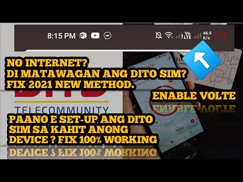 DITO SIM NO SERVICE | NO INTERNET | NO CALL TEXT | PAANO E-SET-UP ANG DITO SIM SA LAHAT NG DEVICE
