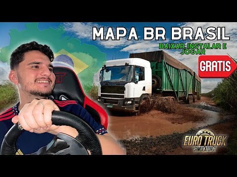 (ETS 1.50) COMO BAIXAR E INSTALAR O MAPA BR BRASIL ATUALIZADO NO ETS2, MAPA BRASILEIRO GRATUÍTO