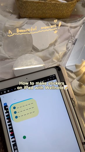 📝How to create stickers using Wellnote on iPad💕#study #ipad #sticker #productivity #wellnote #app