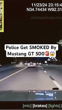 Police Get SMOKED By Mustang GT 500 In High Speed Chase! #policechase #mustanggt500 #mustang
