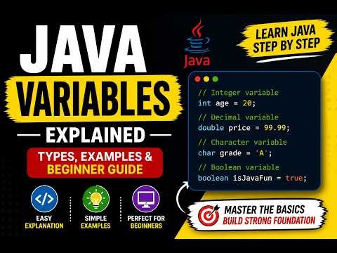 #5 Java Variables Explained 🔥 | Types, Examples & Beginner Guide