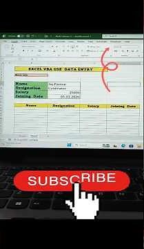 Excel VBA Data Entry Form 🔥 | Create Macro in 60 Seconds | No Manual Work 🚀#excel #skills #dataentry