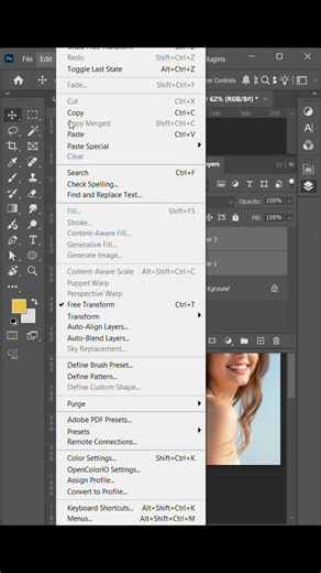 Auto Blend Effect in Photoshop tutorial 🙌🏻✨#photoshop #tutorials #viral #shorts #trending