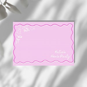 Wavy Border Placemat Template | Editable in Canva | Bridal Shower, Hens Party, Bachelorette, Brunch, Pink & White Design - Etsy