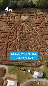 1.3K views · 35 reactions | A corn maze depicting the likeness of country singer #RebaMcEntire is attracting fans in North Carolina. #reba #cornmaze #halloween | NBC New York | Facebook