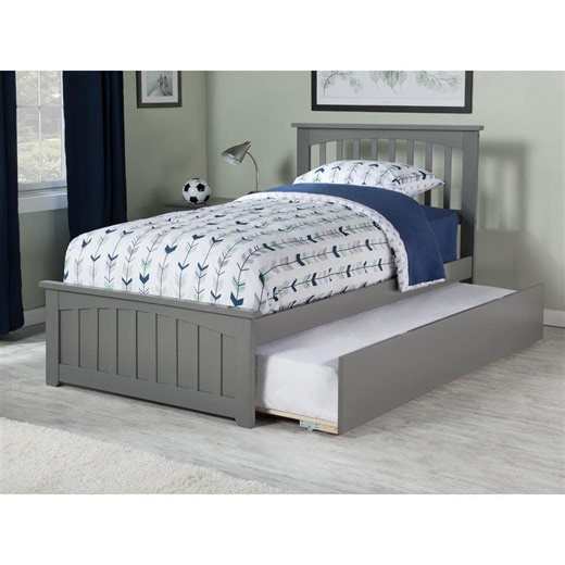 Reviews for AFI Mission Grey Twin Platform Bed Frame with Matching Footboard with Twin Size Urban Trundle Bed | Pg 1 - The Home Depot