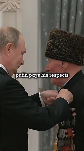Putin awards medal to 100 year old veteran