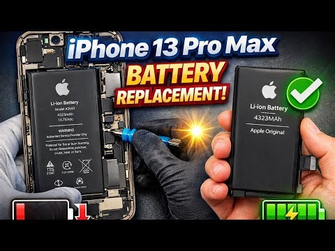 iPhone 13 Pro Max Apple Original Battery Replacement | 100% Genuine Battery | No Health Issue