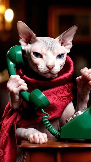 Diva Cat Disaster! Sphynx Cat's Frantic Phone Argument Over a Manicure 💅🙀