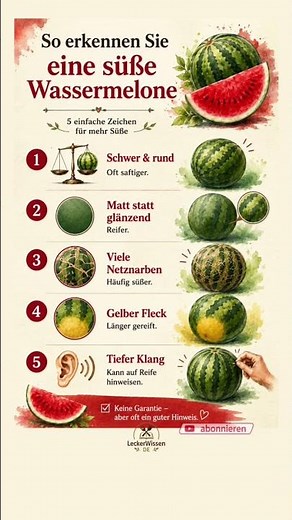 🇩🇪🍉 DIESE ZEICHEN VERRATEN EINE SÜSSE WASSERMELONE!