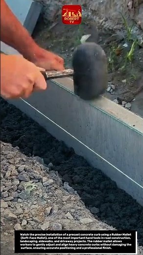 How to Install Concrete Curb with a Rubber Mallet