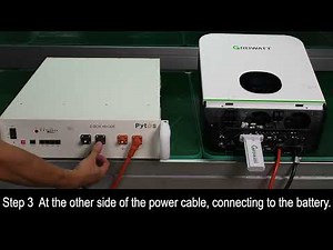 How to connect Pytes battery E-box-48100R with Growatt Inverter