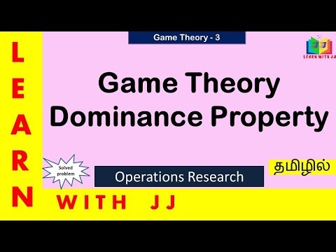 #gametheory || Part 3 || #operationsresearch || #dominanceproperty